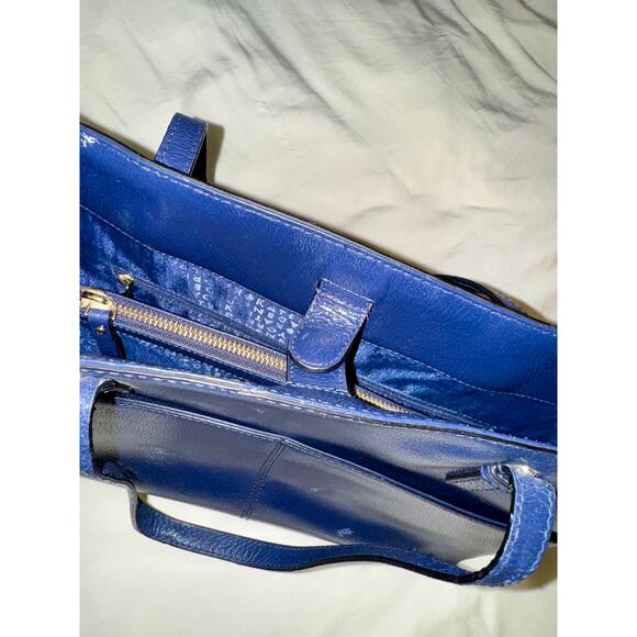 Kate Spade Tote Large Navy Blue Vintage Grand Street Gabriel Quiet Luxury - Picture 11 of 16